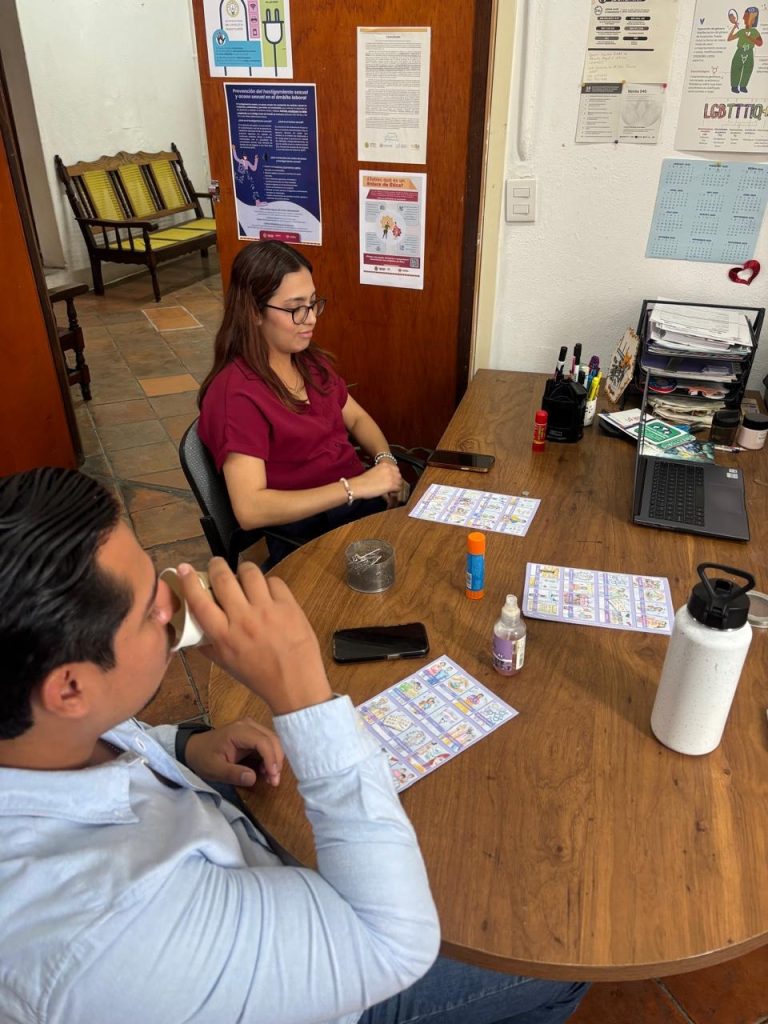 Capacitación perspectiva de género a través del juego lúdico lotería. Jefa de difusion y jefe de programación.