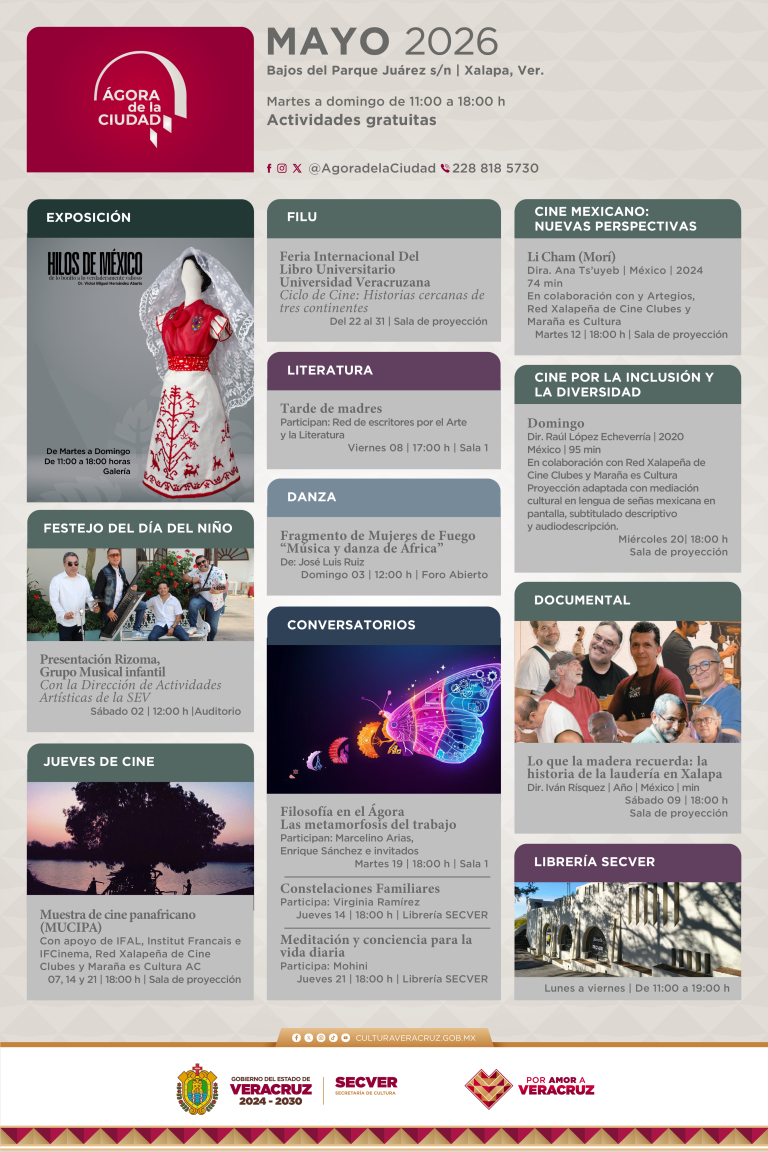 Cartelera Mayo 2026_Ágora de la Ciudad