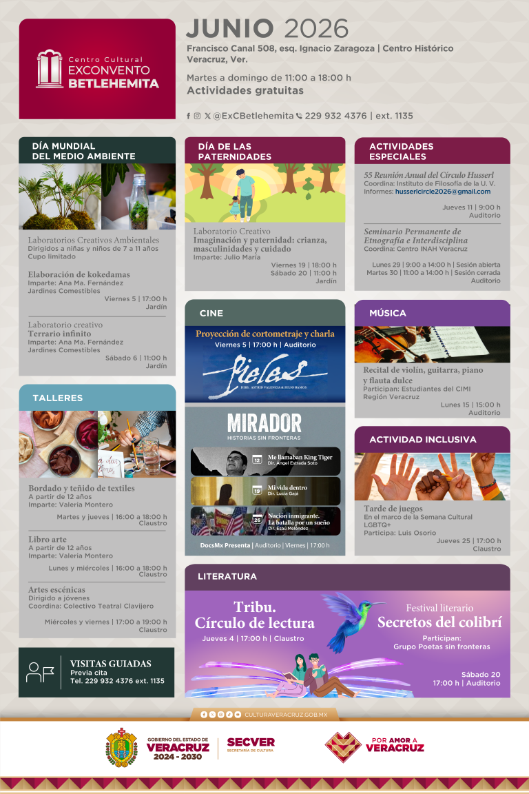 Cartelera Exconvento_Junio 2026