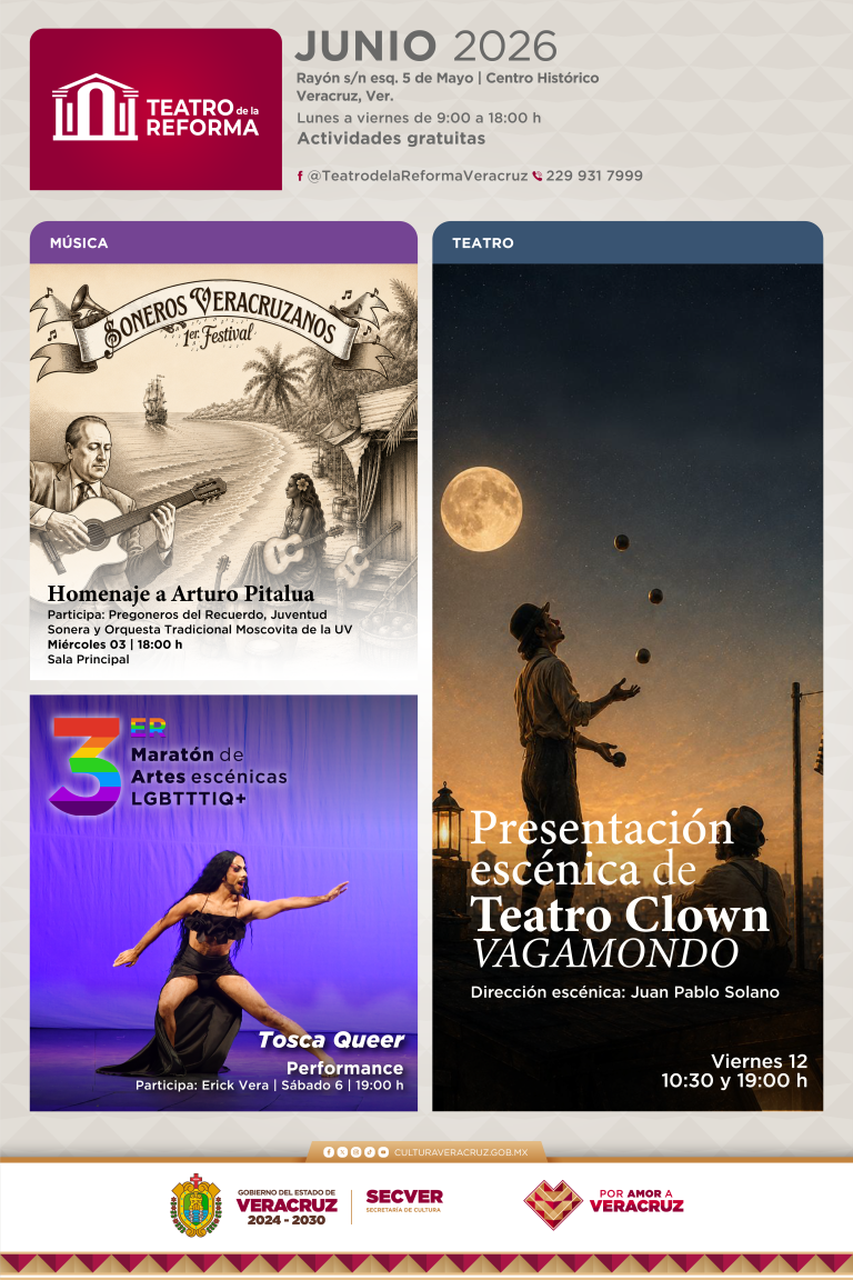 Cartelera_Teatro de la Reforma Junio_2026