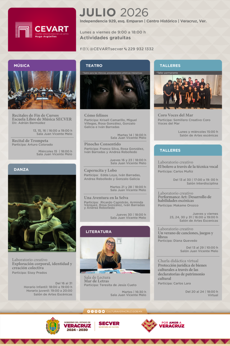 Cartelera_CEVART Julio_2026